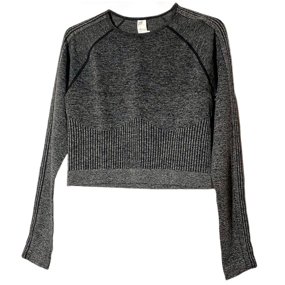 Fabletics Tops - Grey Fabletics Ombre Seamless Long-Sleeve Top